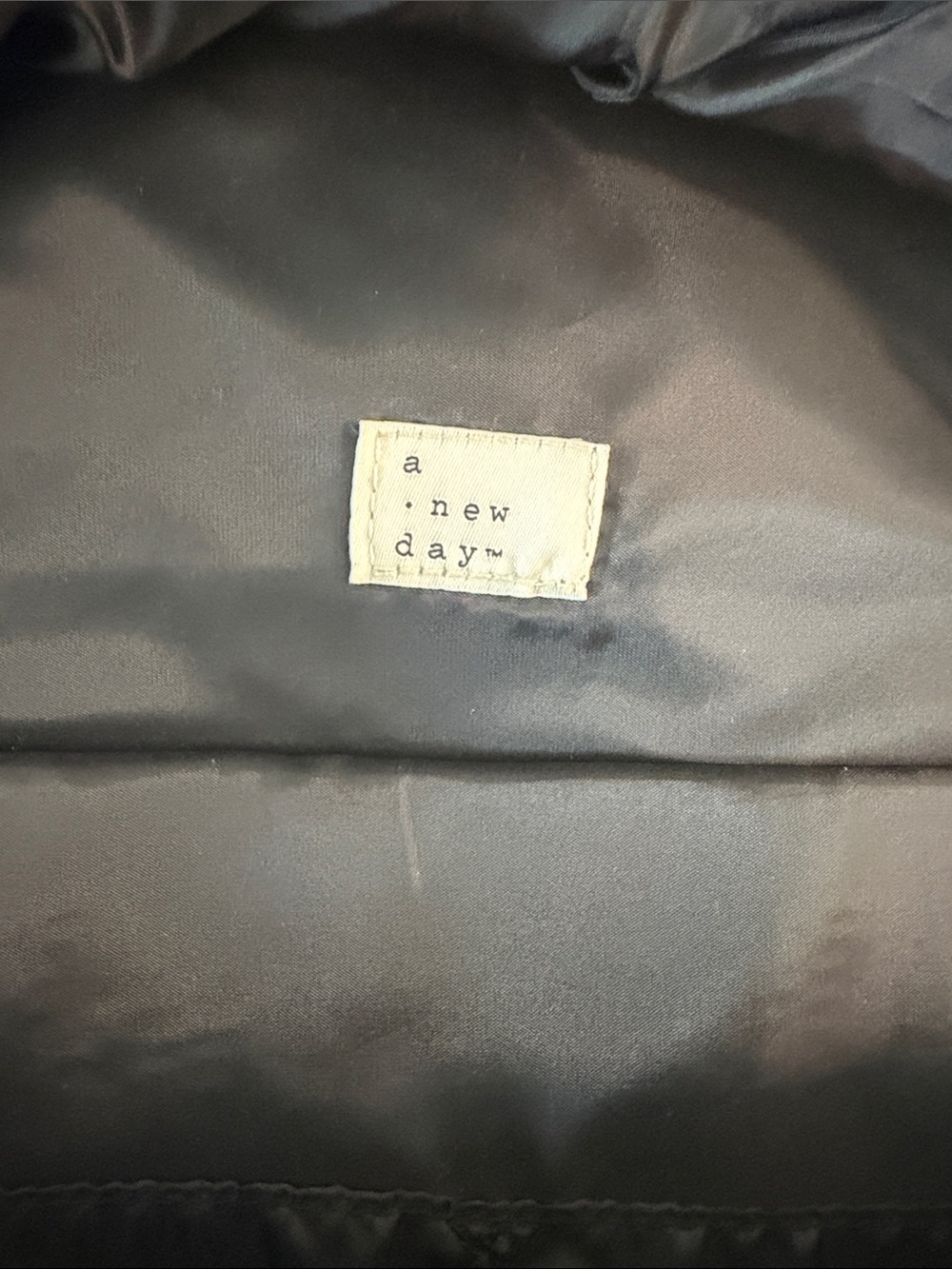 a new day Black Padded Quilted Backpack with Front Pocket - Picture 4 of 5